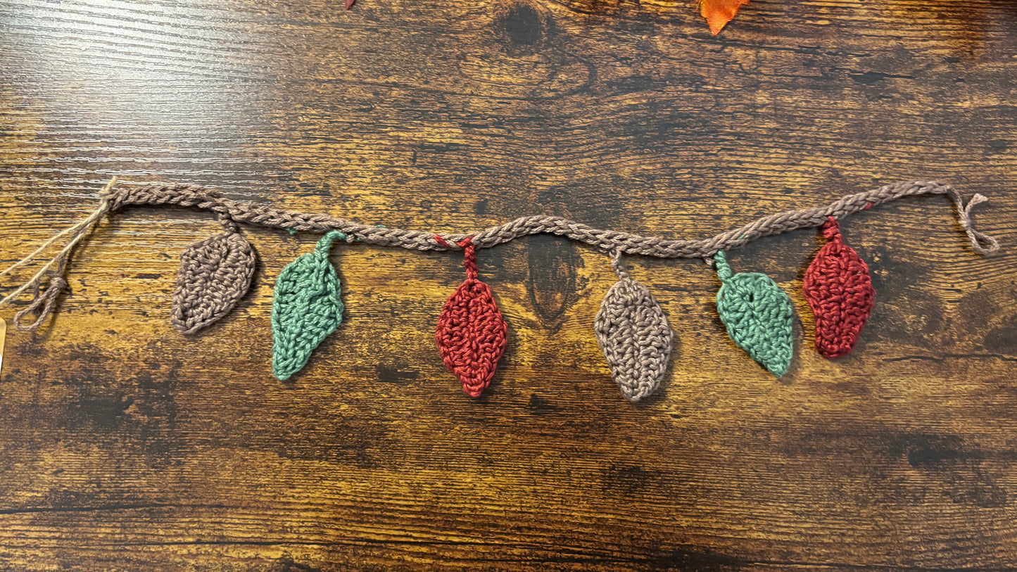 Crochet Leaf Garland