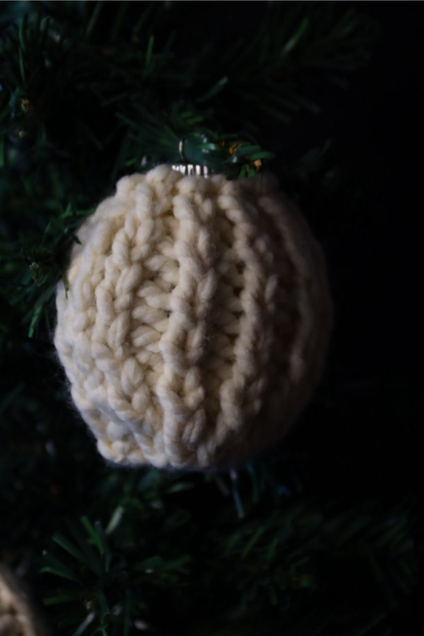 Round Knit Ornaments