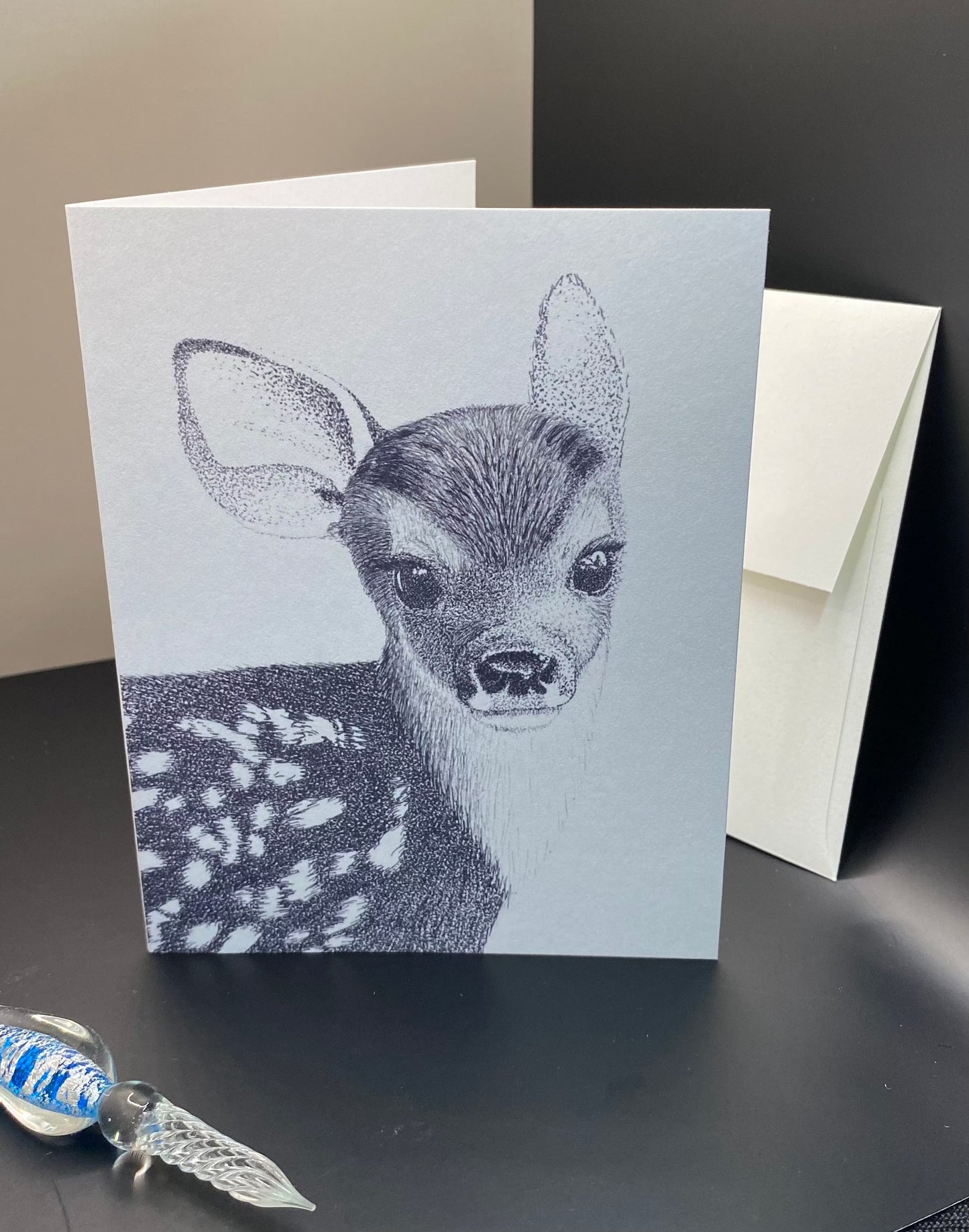 Stippling Fawn Card