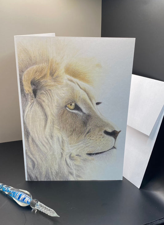 Lion Gaze Card