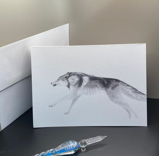 Wolf Running Card