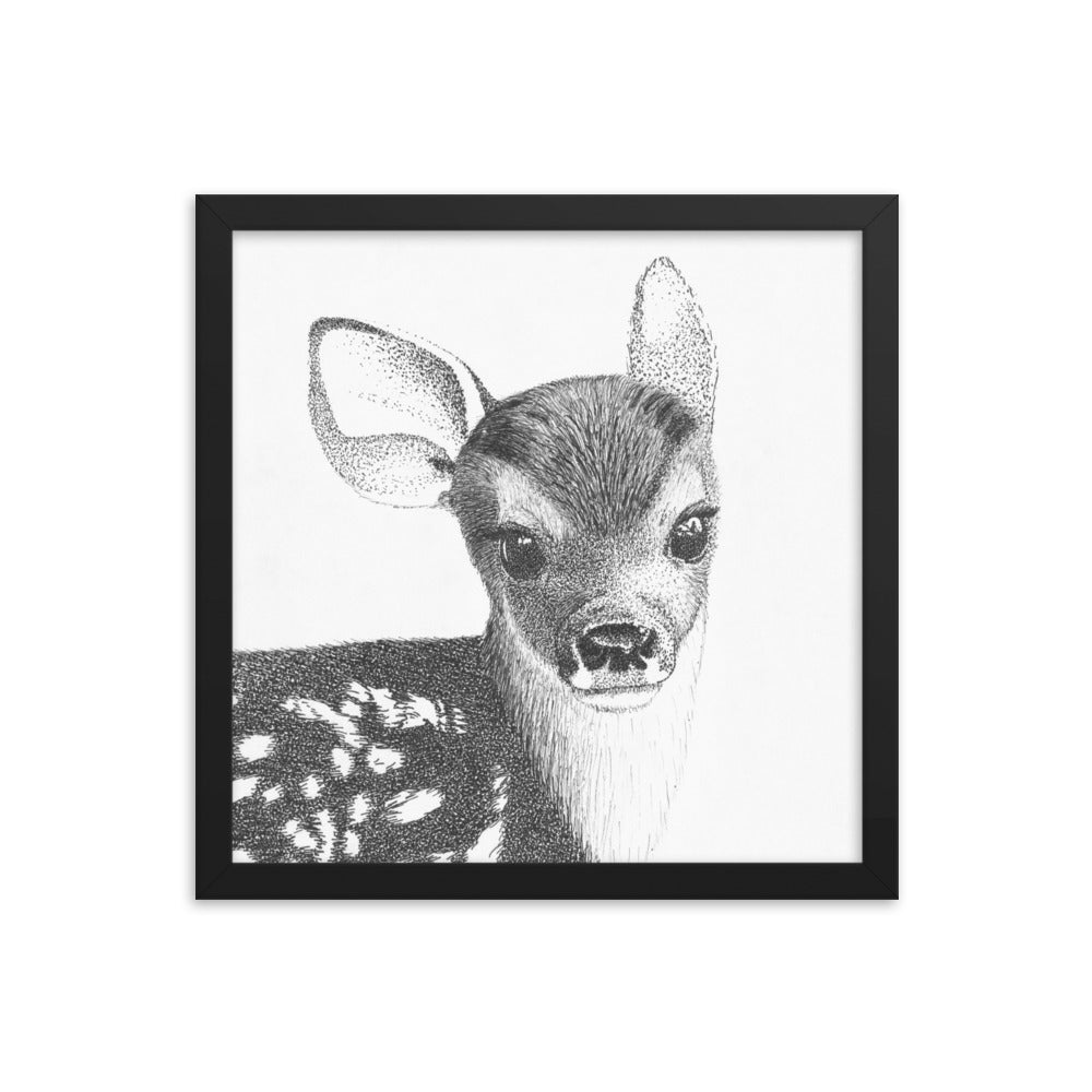 Stippling Fawn indrammet plakat