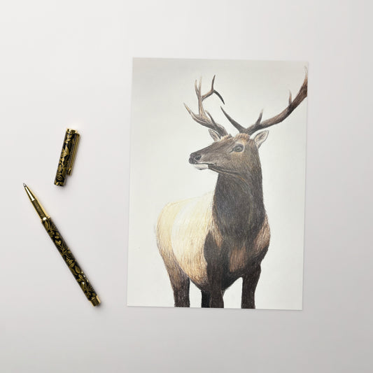 Elk Stance Greeting Card
