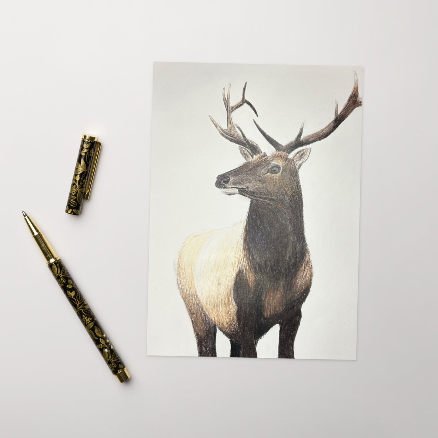 Elk Stance Greeting Card