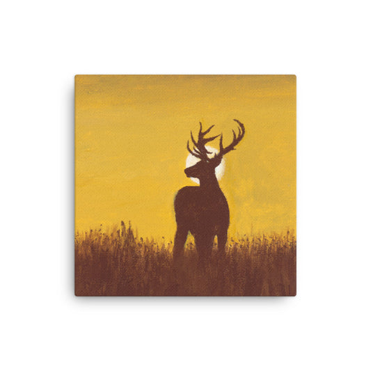 Elk Sunset Thin Canvas