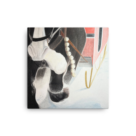 One Horse Sleigh Thin Canvas