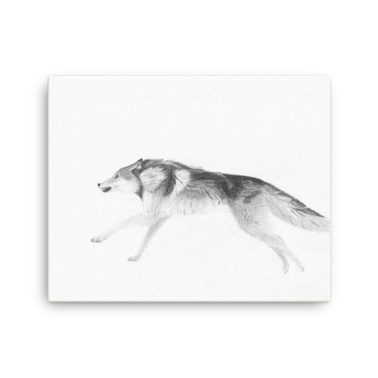 Wolf Running Thin Canvas