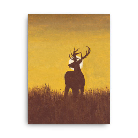 Elk Sunset Thin Canvas