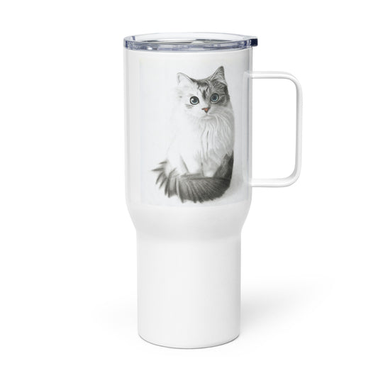 Cat Stare Travel Mug