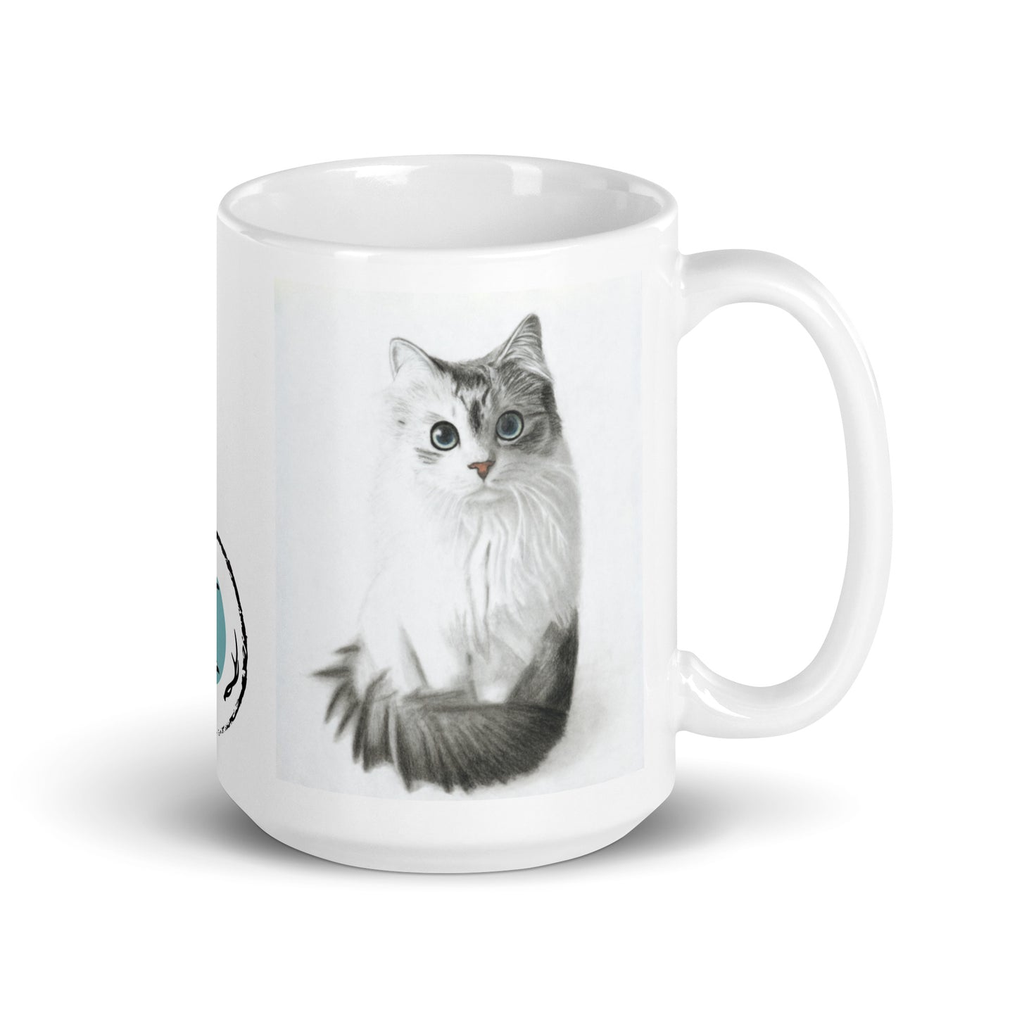 Cat Stare White Mug