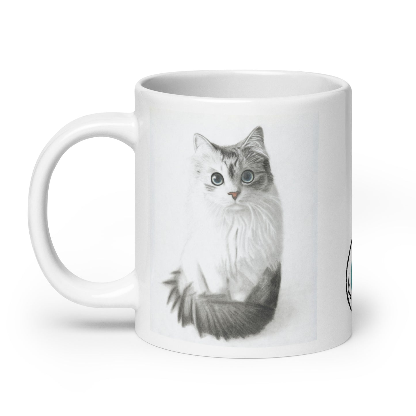 Cat Stare White Mug