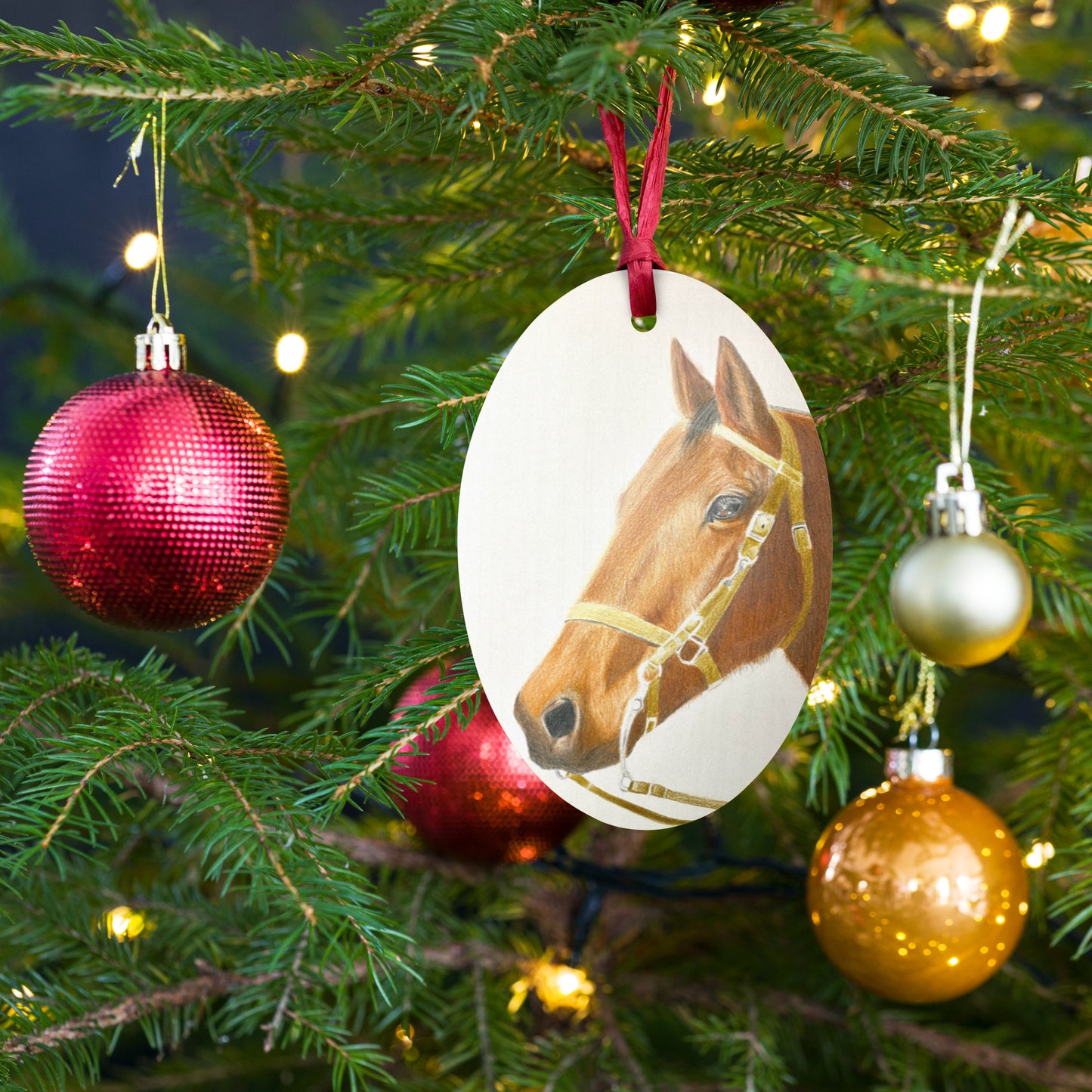 Horse Wooden Ornament