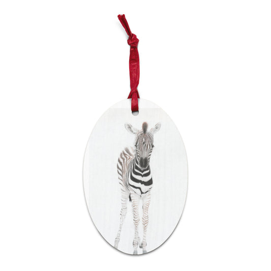 Zebra Foal Wooden Ornament