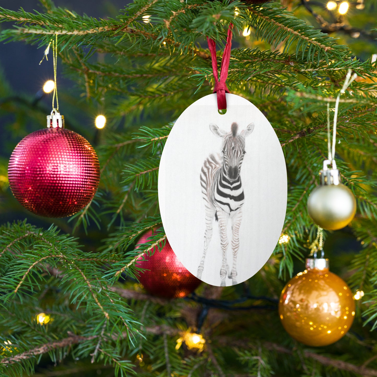 Zebra Føl træ Ornament