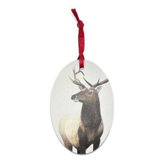 Elk Stance Wooden Ornament